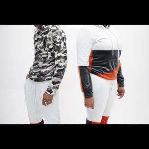 REVERSIBLE HOODIE with cotton & velour